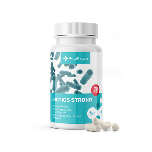 Probiotik in prebiotik Biotics Strong. - Probiotyk i prebiotyk Biotics Strong.