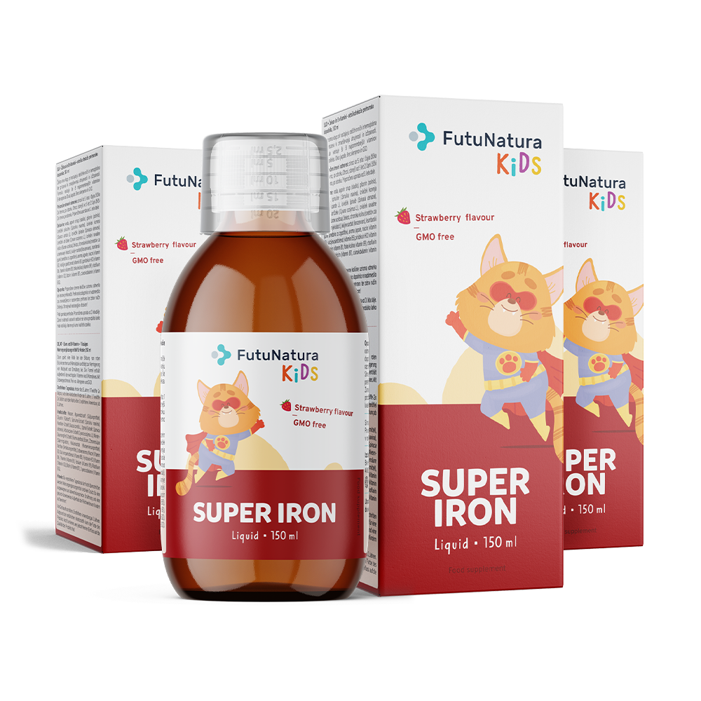 Super Iron: Železo + B vitamini, tekoče prehransko dopolnilo za otroke