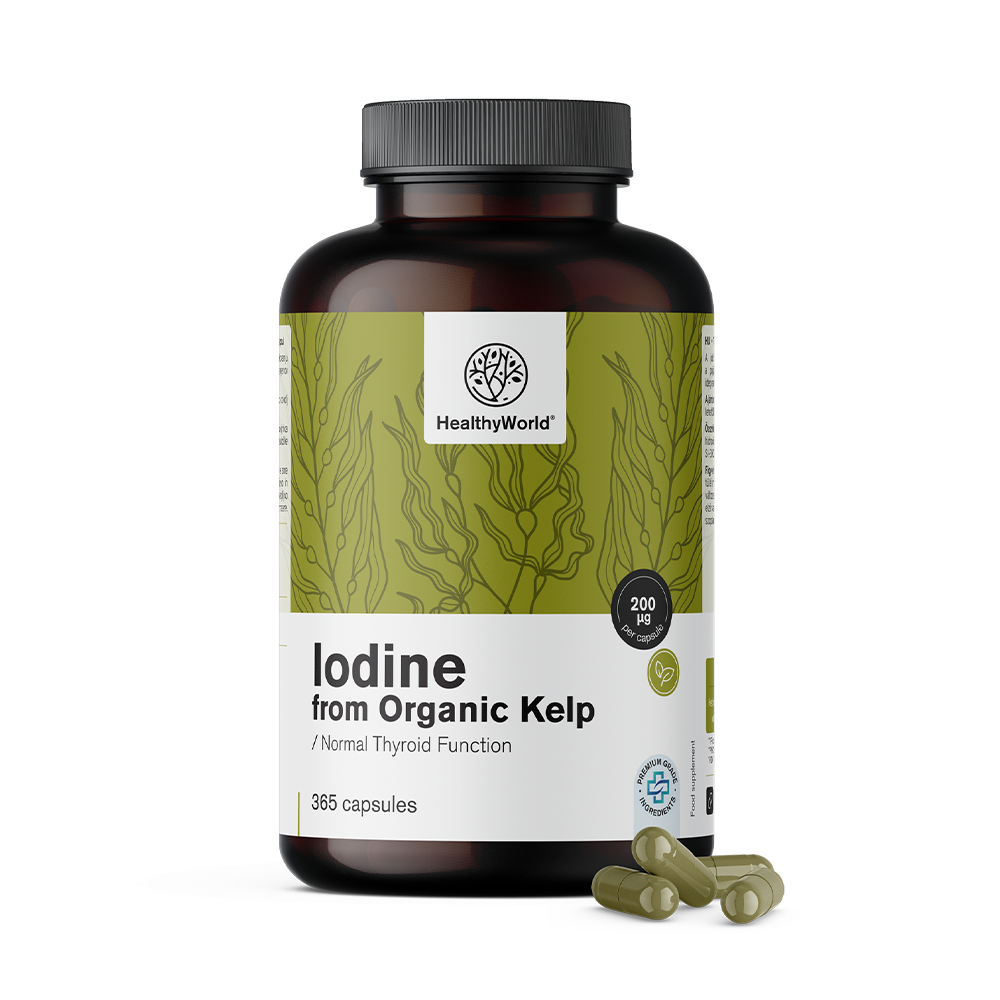 Naturalny jod 200 µg - z BIO alg kelp