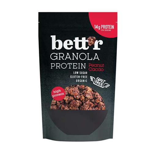 BIO Proteinska granola - orzechy ziemne i kakao.